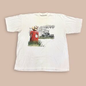 VTG 90s Gasoline General Store Graphic Tee Single Stitch Air Waves Countryside